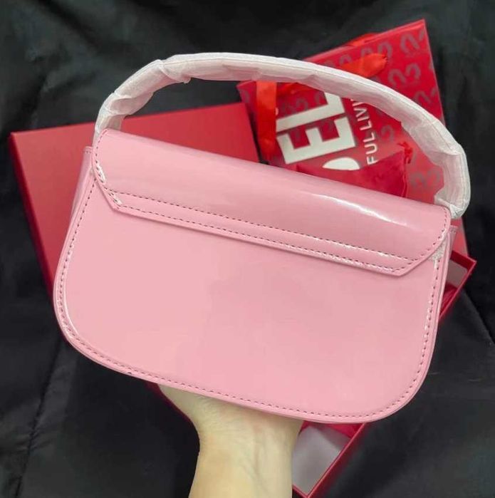 Geantă Diesel 1DR Roz din Piele Lăcuită