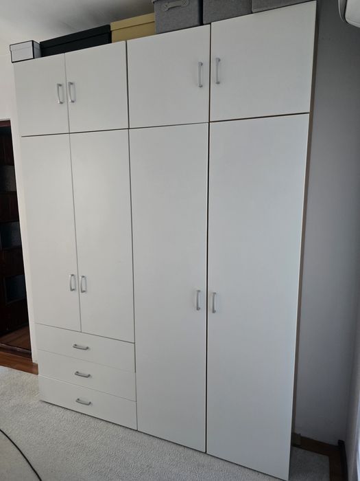 Dulap haine modular cu supraetajare, 3 sertare și rafturi, stare excelentă