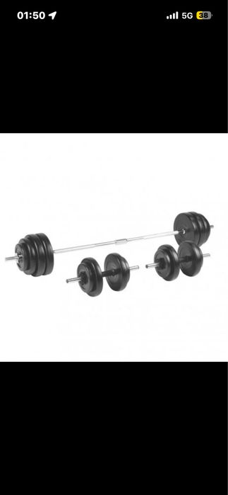 Set gantere/haltera si banca gym
