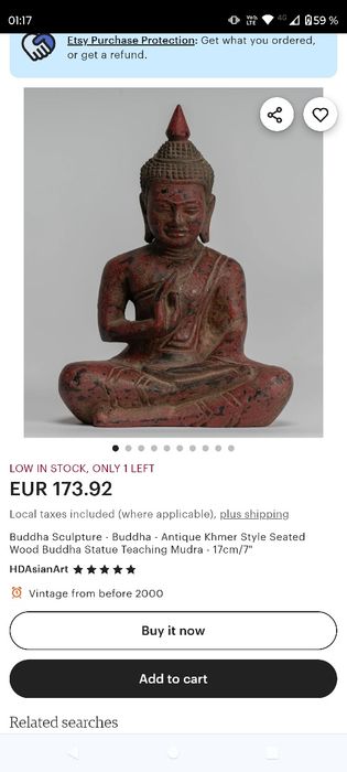 Statuie Buddha din lemn