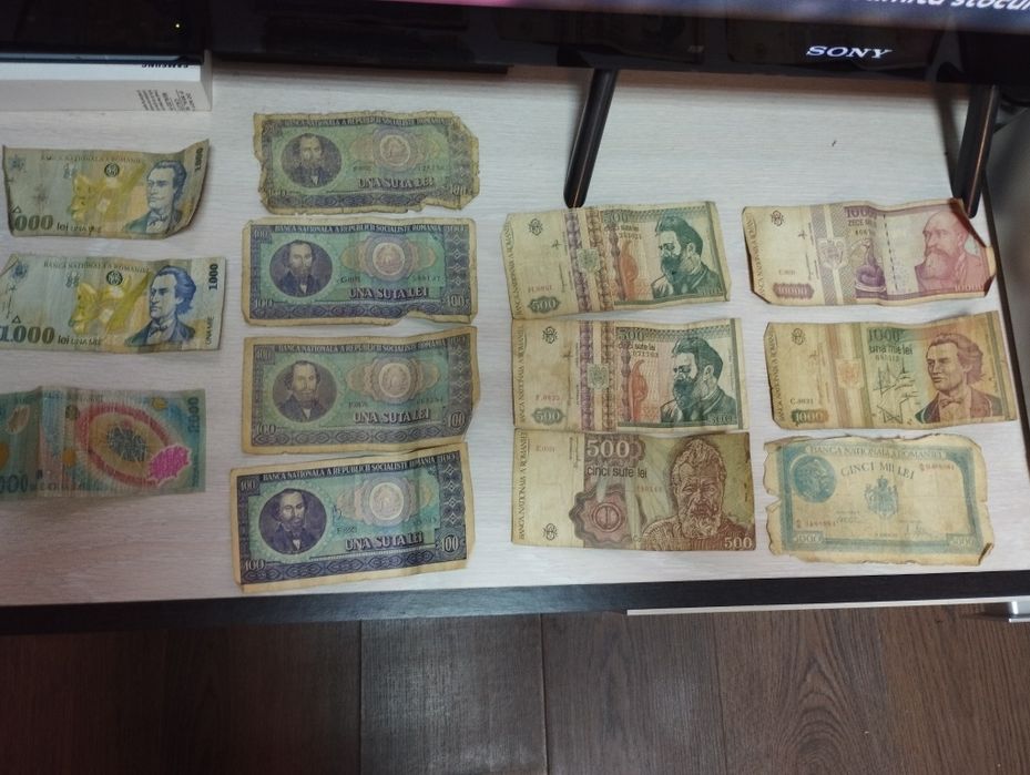 Bancnote și monede vechi, Românești, de colecție