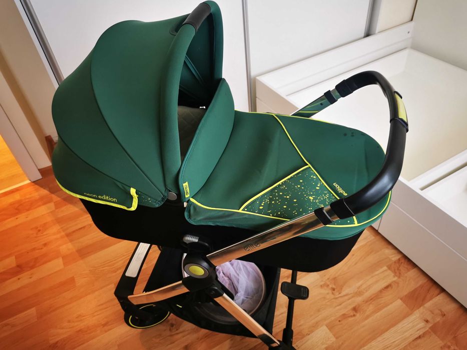 Бебешка количка 3 в 1 Chipolino Elite neon edition