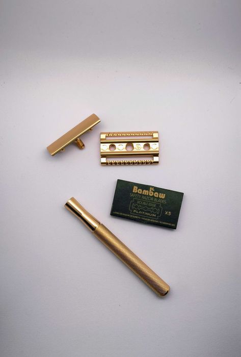 Bambaw дамска safety razor rose gold с 5 ножчета нова