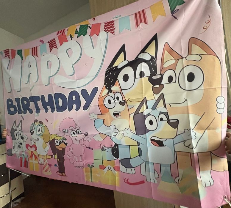 Плакат / Винил за рожден ден Блуи/ Bluey