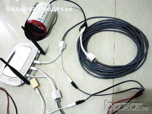PоE Injector РоЕ Splitter Ethernet LAN Захранване ПОЕ Инжектор Сплитер Захранващ Kомплект за IP Камери Захранващи се по Ethernet LAN Мрежови Кабел
