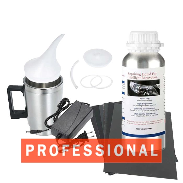 Комплект за химическо полиране на фарове + 800ml полимер