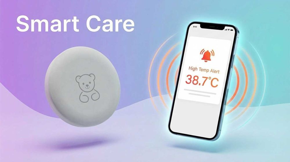 Смарт термометър на Smart  Care с приложение към смартфона Ви