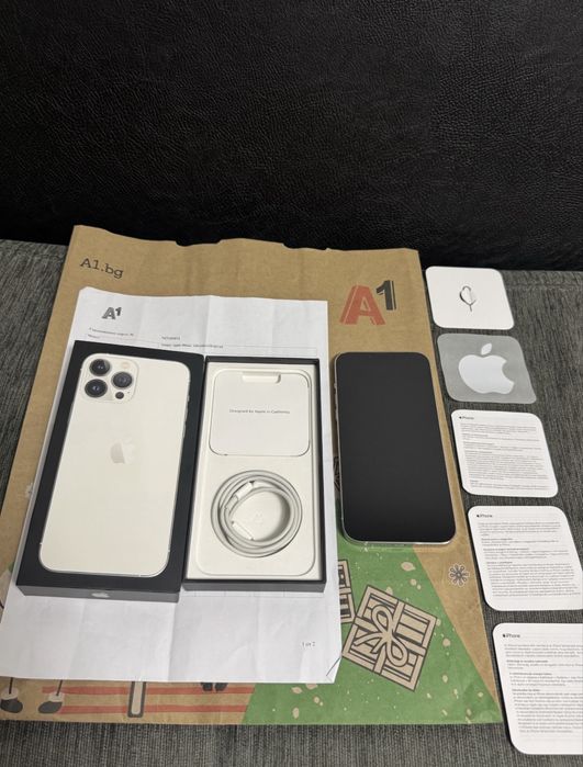 КАТО НОВ 128GB iPhone 13 Pro Max A1 Гаранция 2024 Silver