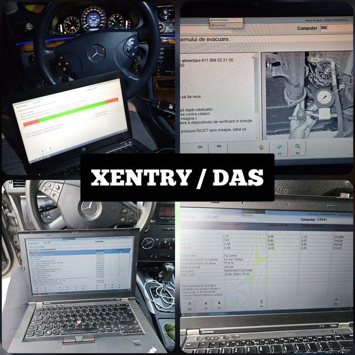 Pachet laptop diagnoza Mercedes XENTRY + interfata passthru