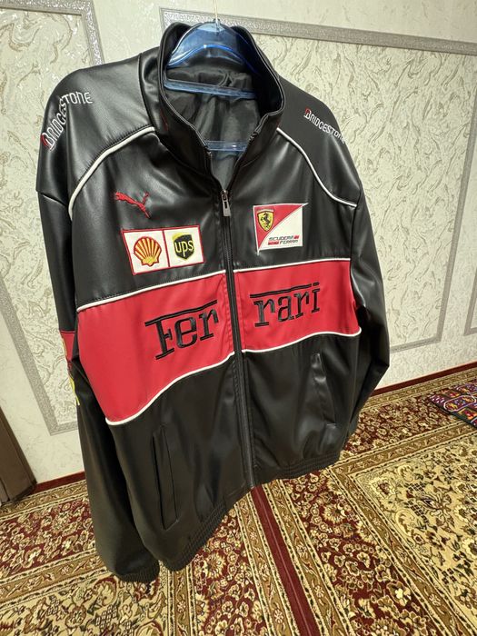 Ferrari кожанка бомбер куртка стильный