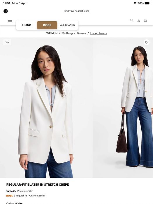 Hugo Boss-оригинално сако блейзър 42л