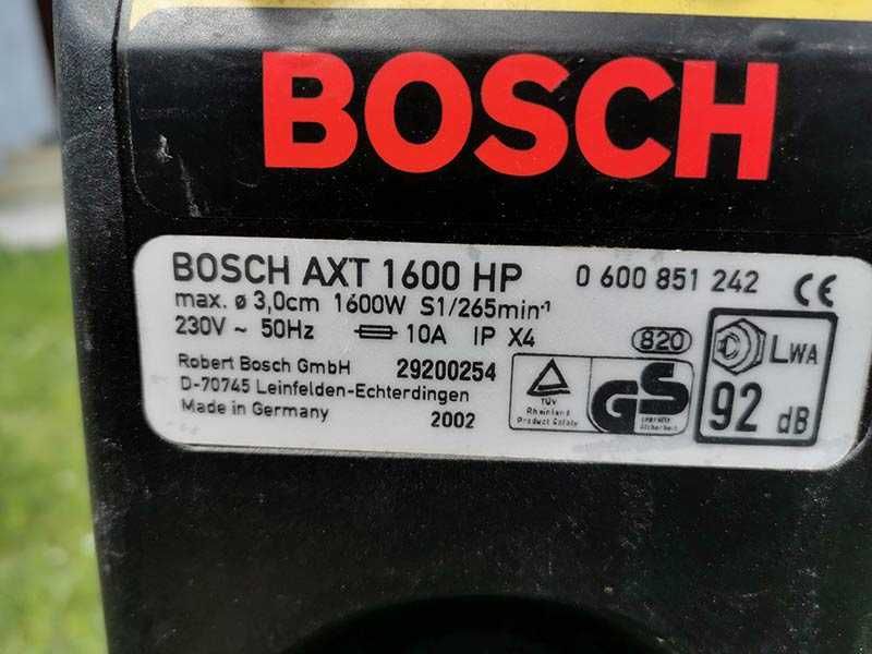самопридърпваща клонотрошачка дробилка за клони Bosch AXT 1600 HP тиха