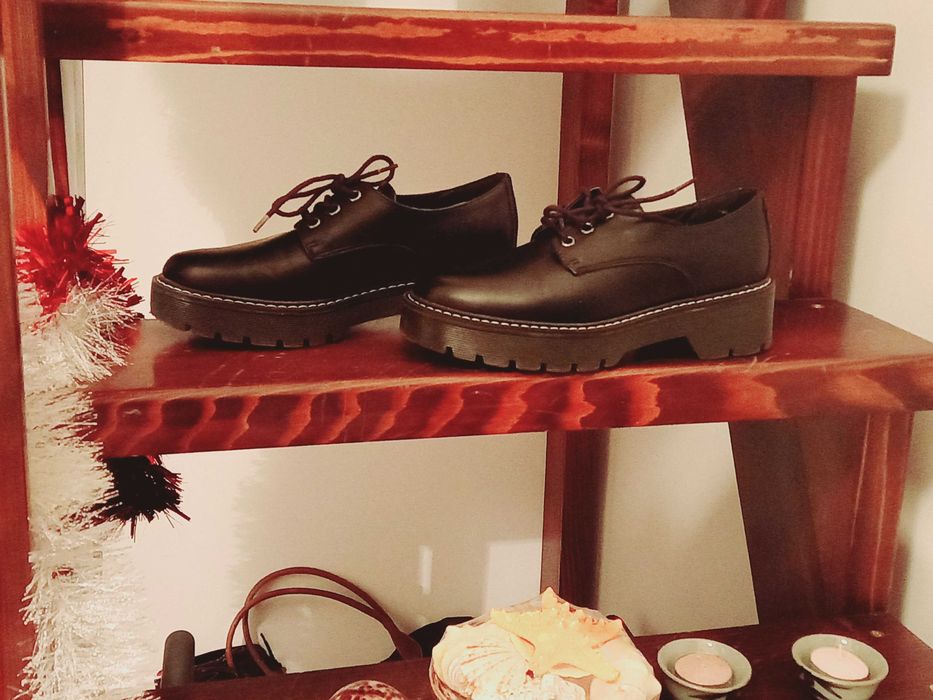 Ghete dama negre - talpă groasă ortopedica -sport