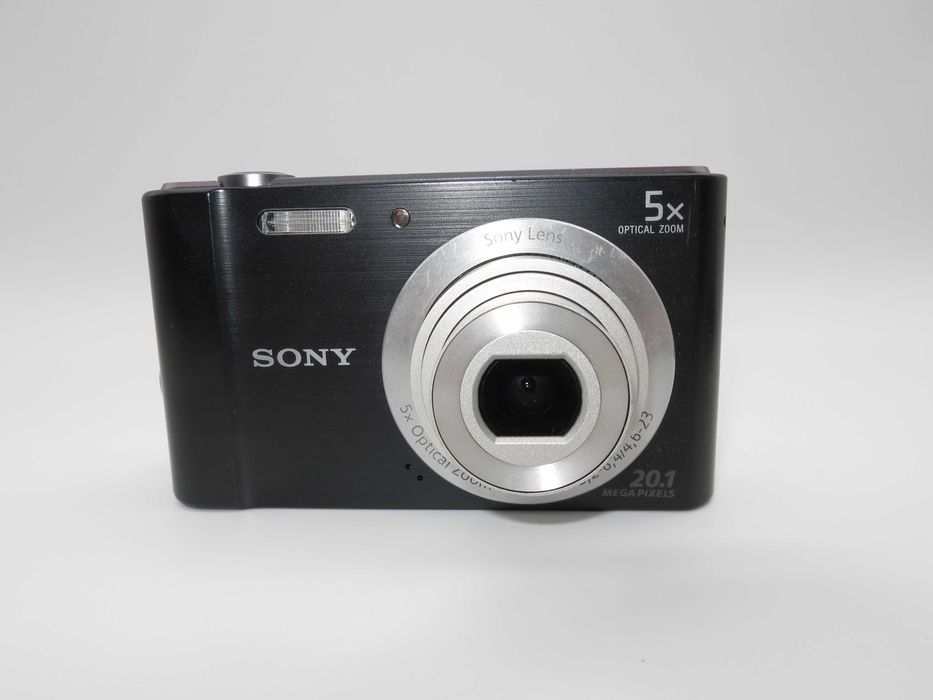 Sony Cyber-shot DSC W800 ултра компактен цифро фотоапарат в черен цвят, дигитална камера 20.1 MP CCD, 5x Оптичен Зум, като НОВА, работи отлично!
