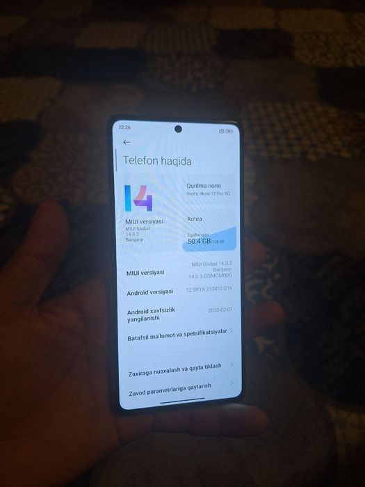 Redmi note 12 pro 5g