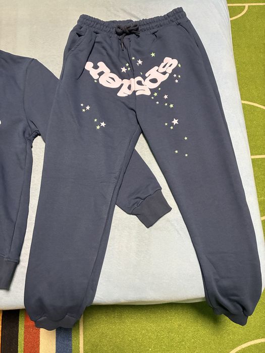 Sp5der web hoodie dark blue
