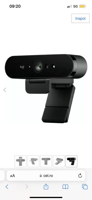 logitech brio 4 k streaming edition cu incarcator si stativ inclus !