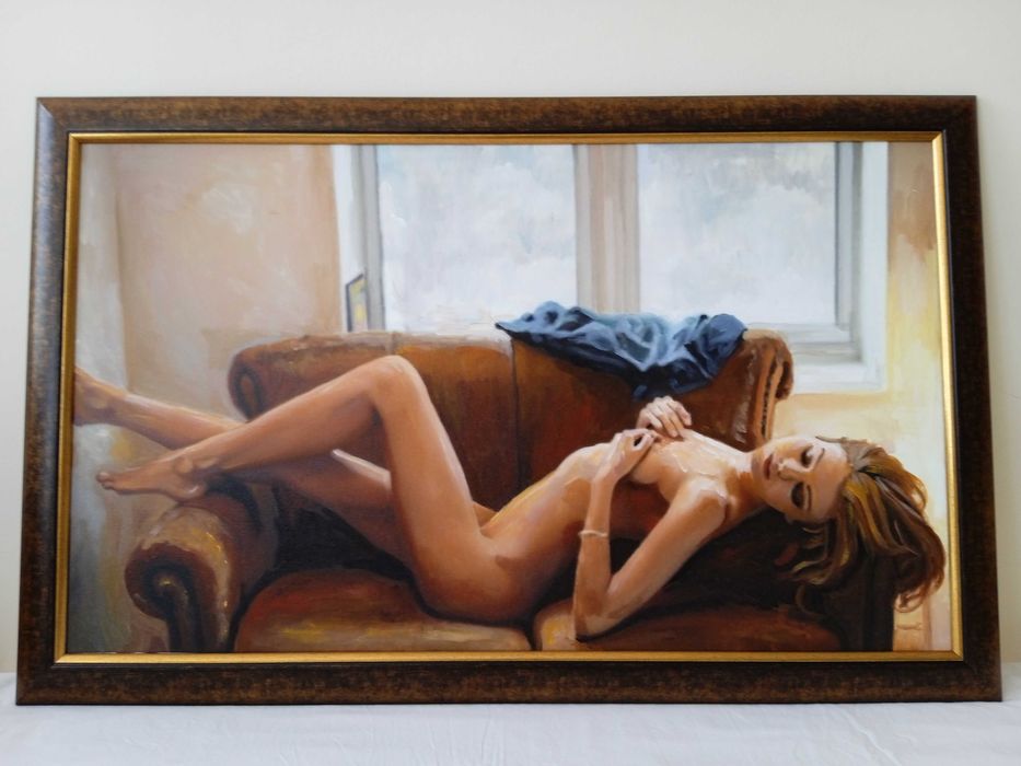 Уникално Красива Картина - ”ЛОРИ” - Масло на Платно, в красива рамка