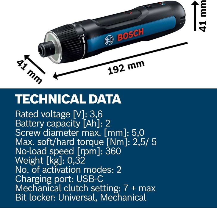 Bosch Go Gen 3 акумулаторен винтоверт-отвертка,5 Nm,с USB зареждане