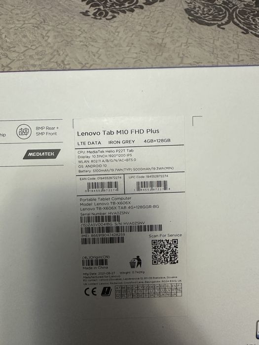 Tableta lenovo Tab M10 Plus 128gb
