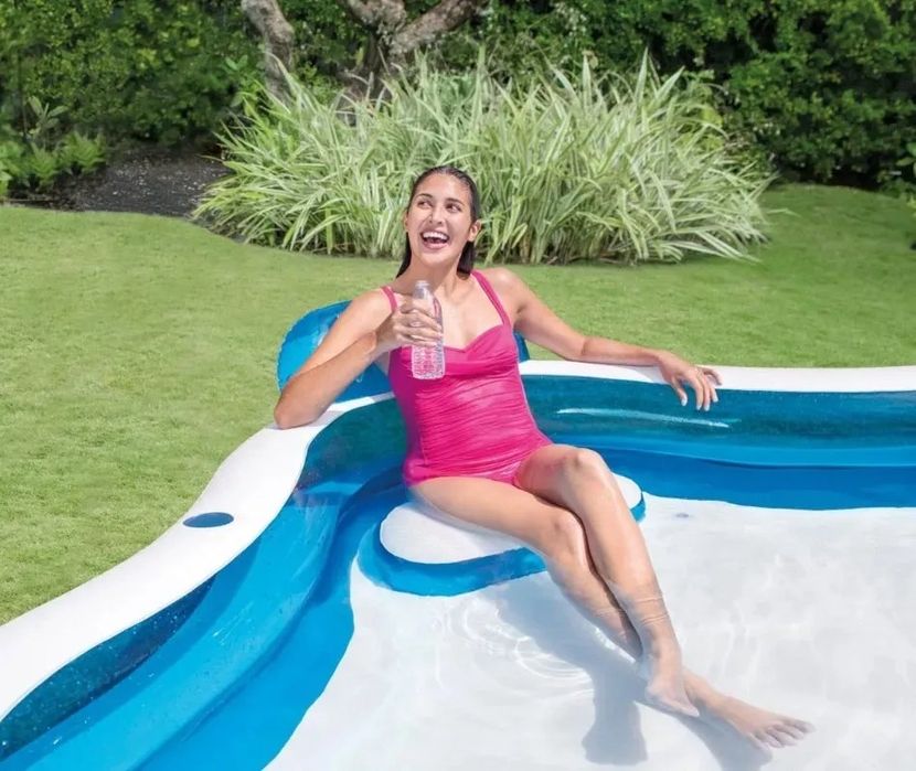 Надуваем басейн Swim Centre INTEX, 229 х 66 см, 4 седалки, PVC, безопа