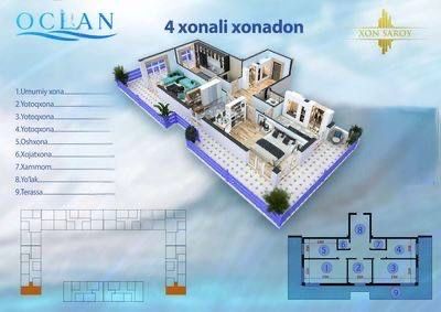 Срочно! 149 м² в ЖК Ocean — редкая цена в Юнусабаде