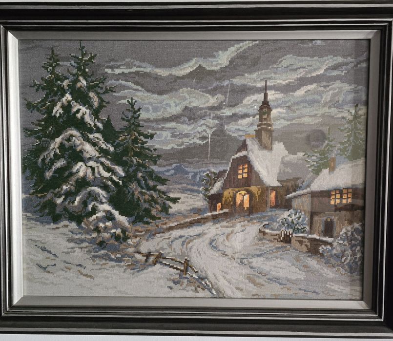 Оригинален гоблен"Заснежената църква "
