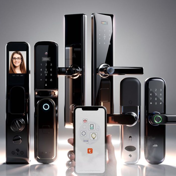 Умный замок для квартир дома на входную дверь с отпечатком пальца wifi