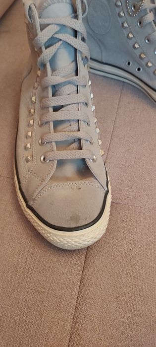 Converse 43 cu tinte piele intoarsa gri noi