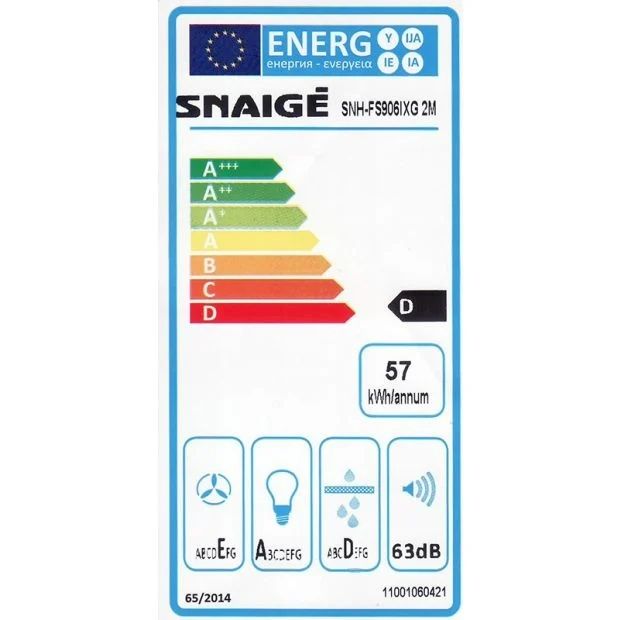 Нов 650 куб.м аспиратор Снайге/Snaige SNH-FS906IXG 2M