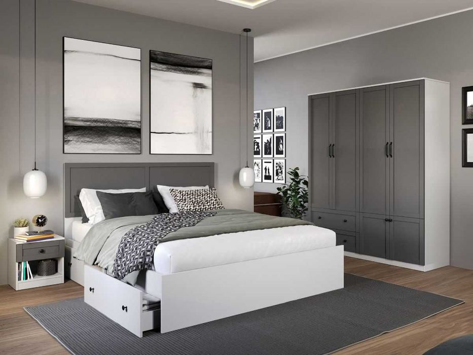 Set Mobila Dormitor Grafit C11 - Transport Gratuit in 4-10 zile