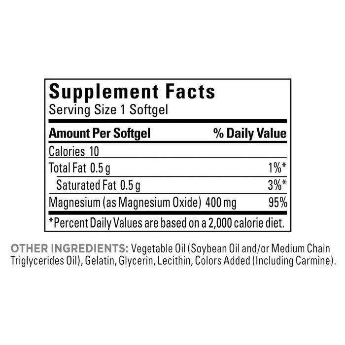 Магний США Nature Made Magnesium 400 мг, 180 капсул