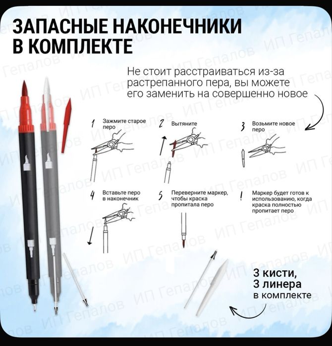 Акварельные маркеры