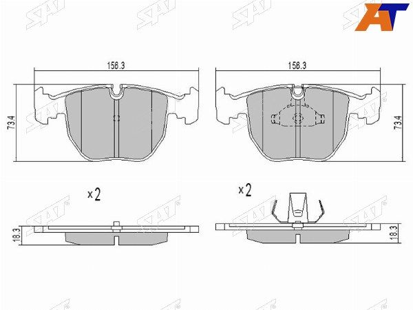 Колодки тормозные передние Bmw X5