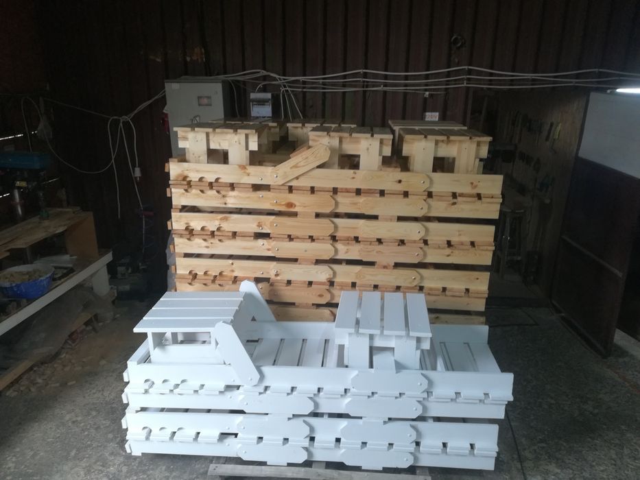 Șezlong lemn masiv pin nordic