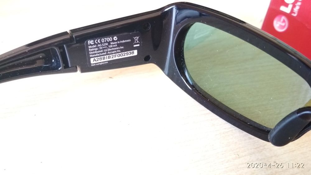 Продам 3д очки от tv lg