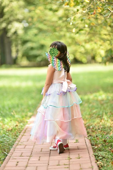 Rochie rochita UNICORN Noua, 6 7 8 9 ani