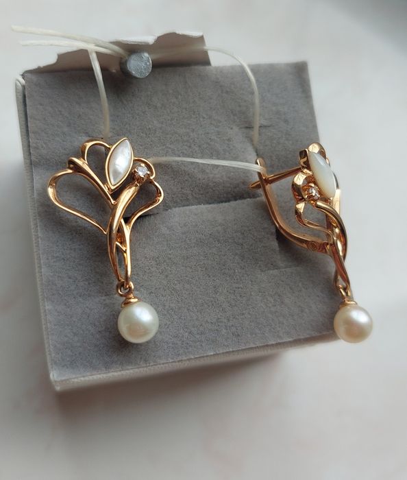 Золото серьги 585 пробы