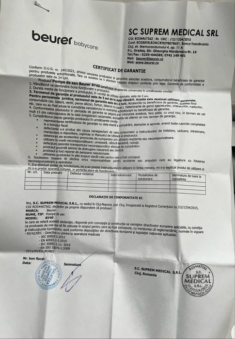 Pompa de san electrica,  BY40 Beurer