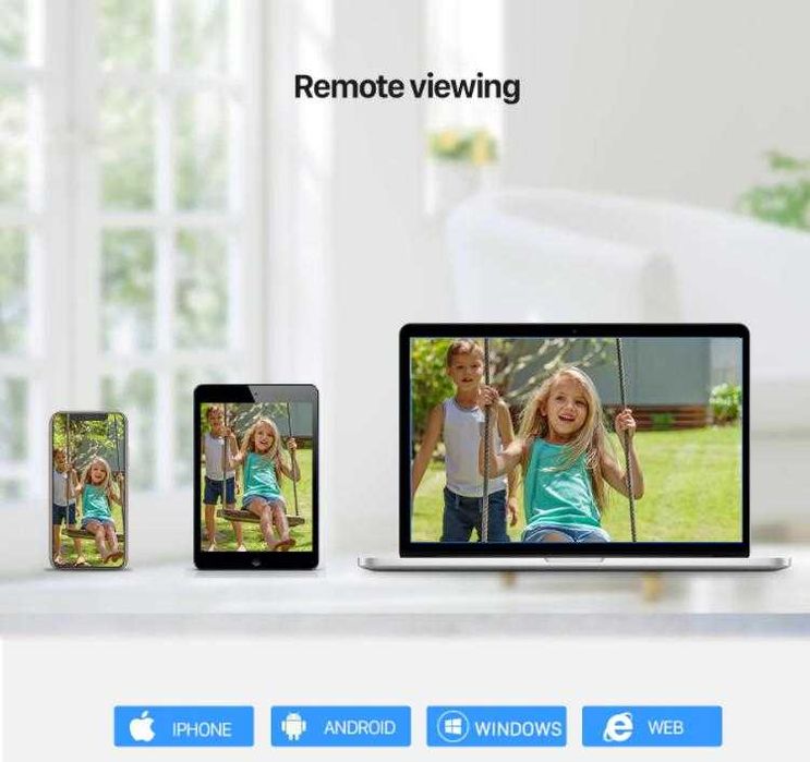 Безжичен Бебефон Охранител WIFi UltraHD 5MPx Водоустойчив Видеодомофон Нощно Виждане 25 Метра 12 броя LED Диоди за Перфектно Денонощно Виждане и Запис