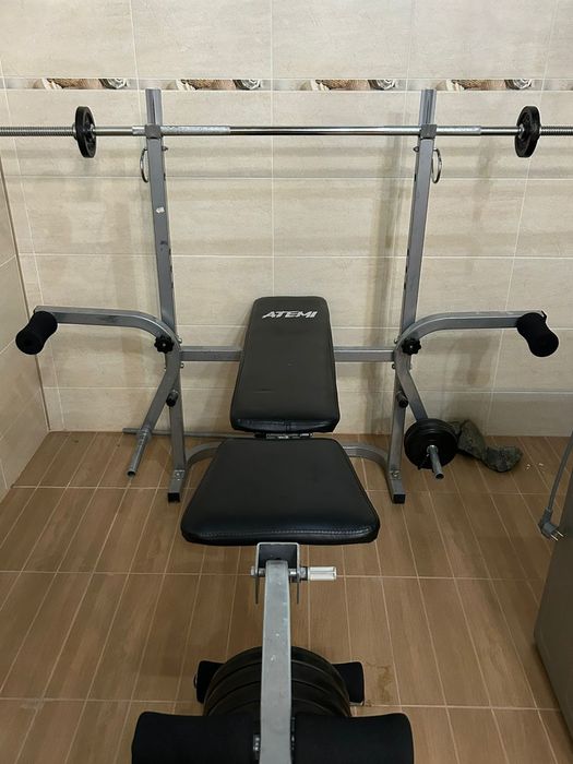 Силовой комплекс штанга,  велотренажер