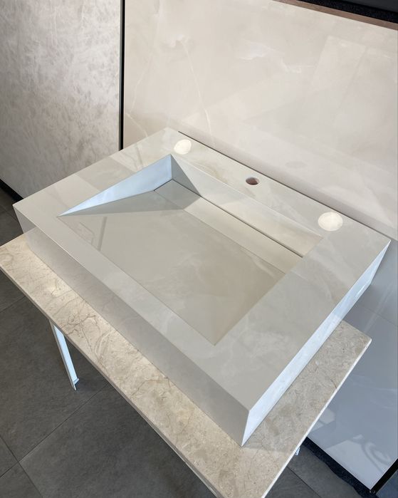 Lavoar Premium Gresie Porțelanată Eccentric Cloudy White – Made in Italy (+ opțiune gresie baie)