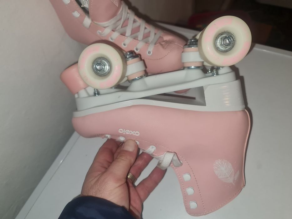 Role fete, 2+2 roti, marimea 37, culoare roz