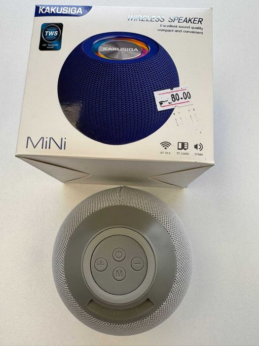 Mini Boxa Portabila TWS Kakusiga,Colorful Light,Bluetooth 5.0,Albastru