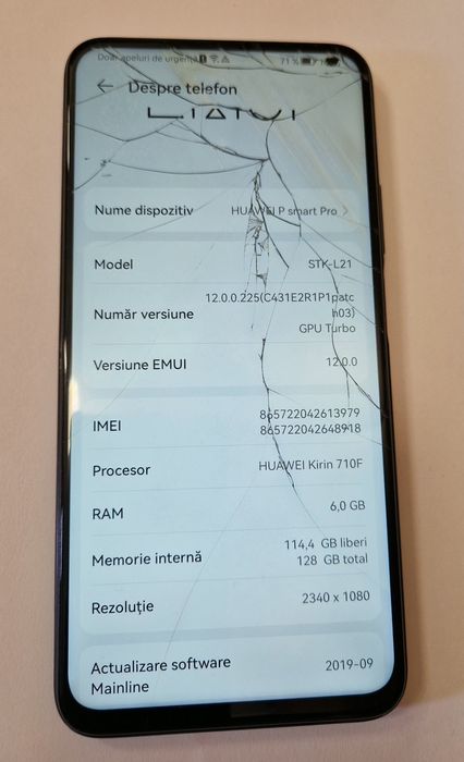 Huawei P Smart Pro 128gb 6G Ram display spart