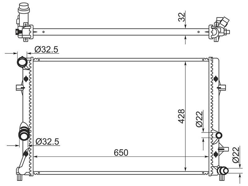 Радиатор  Audi A3