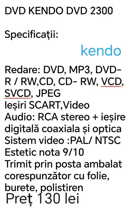 Dvd cd player MP3 KENDO