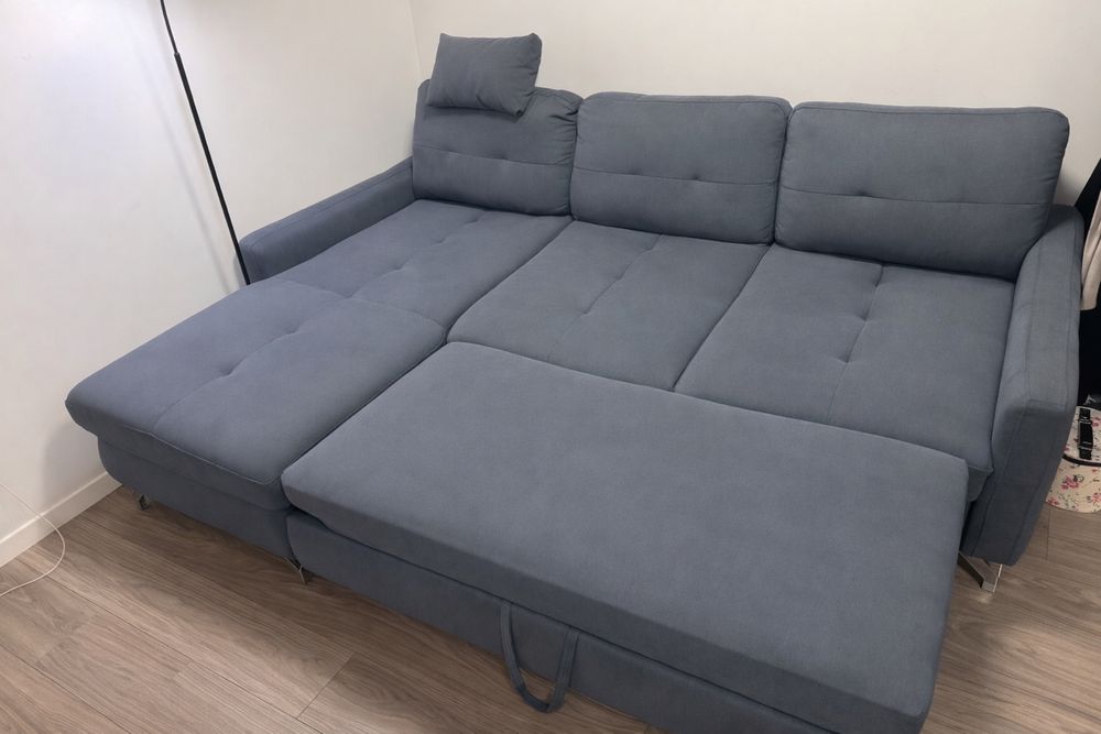 Canapea extensibila cu lada de depozitare 220x180