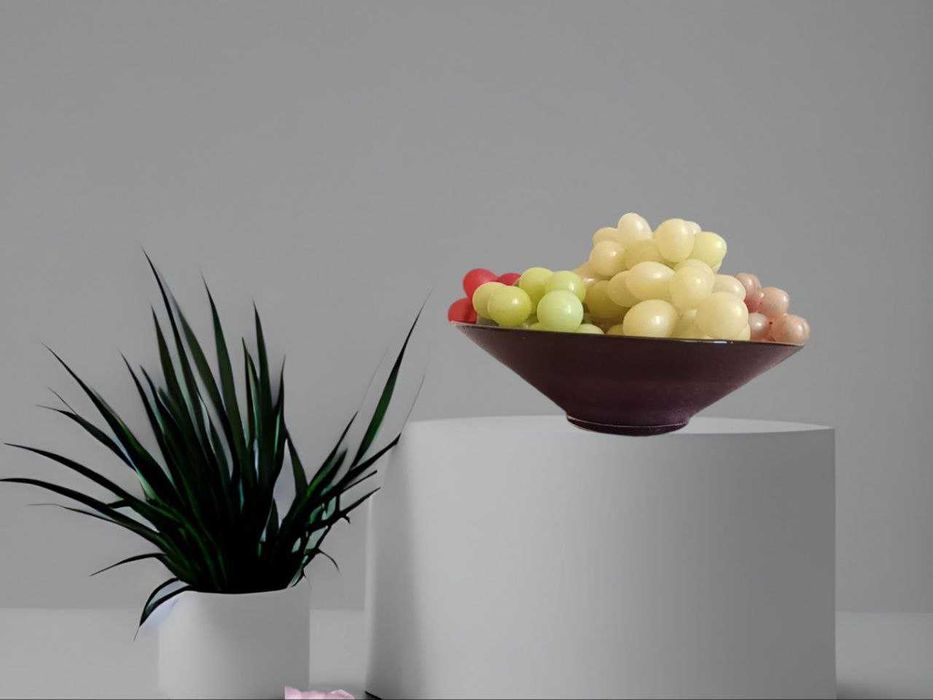 Уникална бохемска ваза винтидж, 1972 г марганцево стъкло Чехия