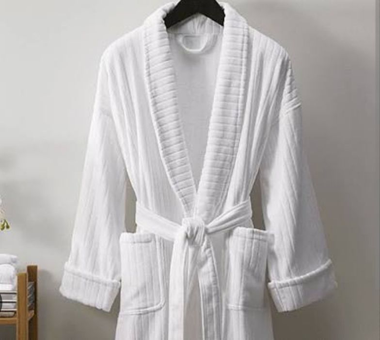 Гостиничный хлопковые белый банный халат